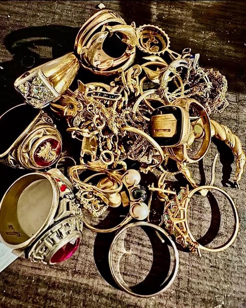 Gold jewelry Tom has purchased from local customers
